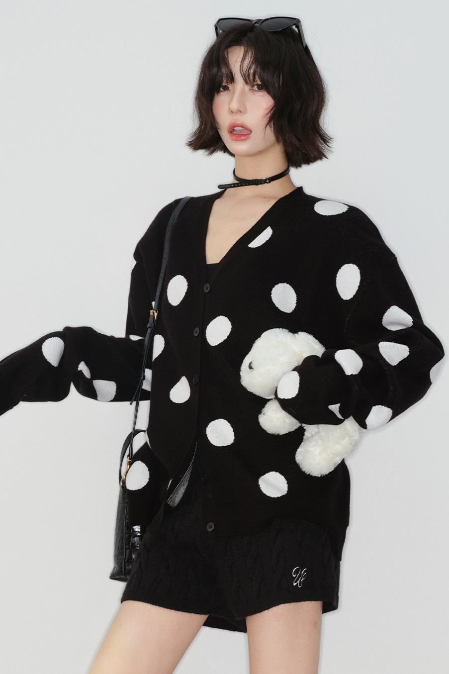 Big Dot Knit Cardigan