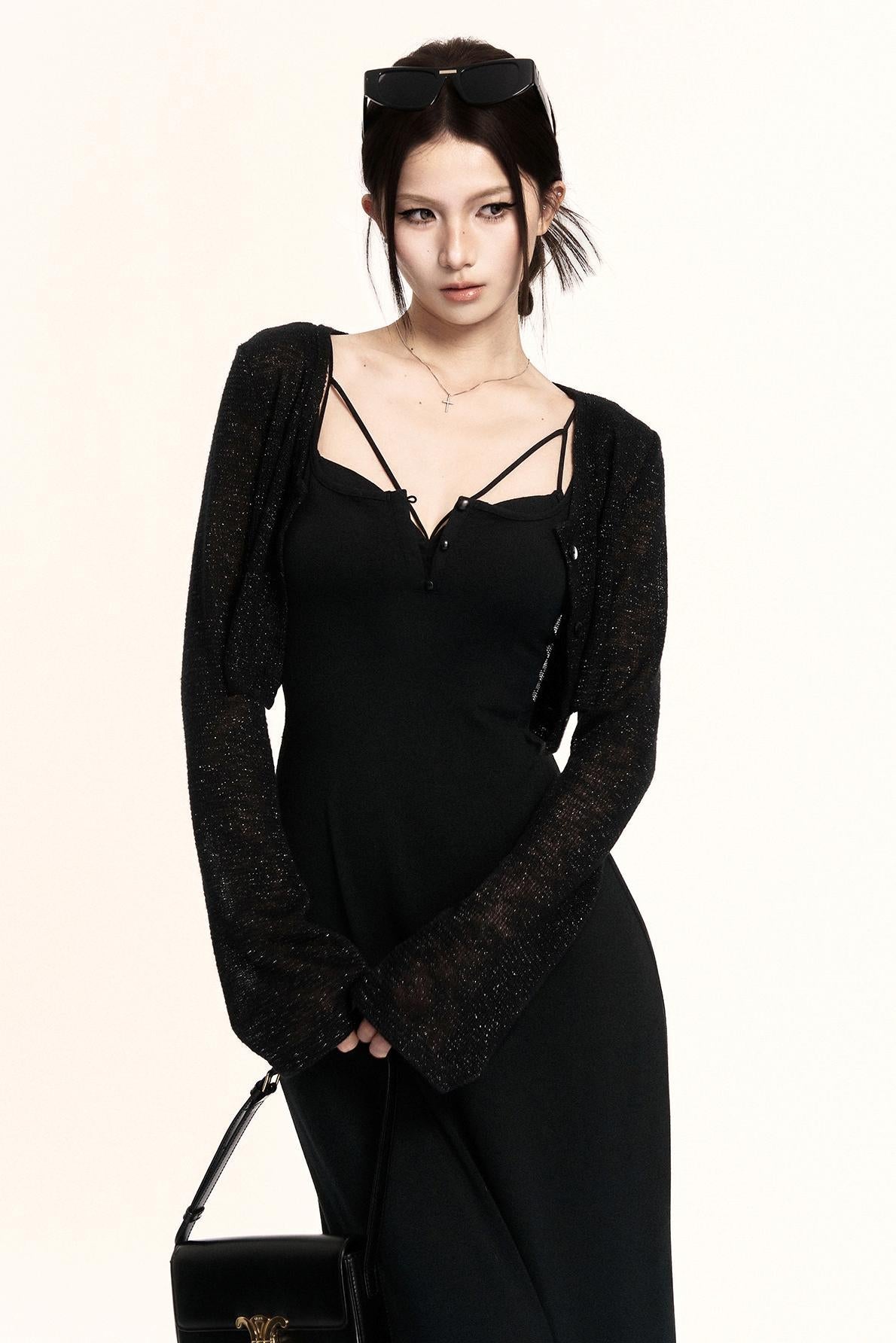 Square Neck Knit Dress