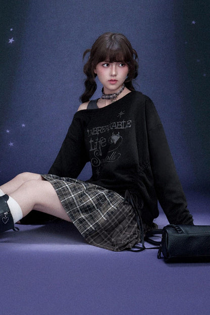 Dark Graffiti Sweatshirt Dress