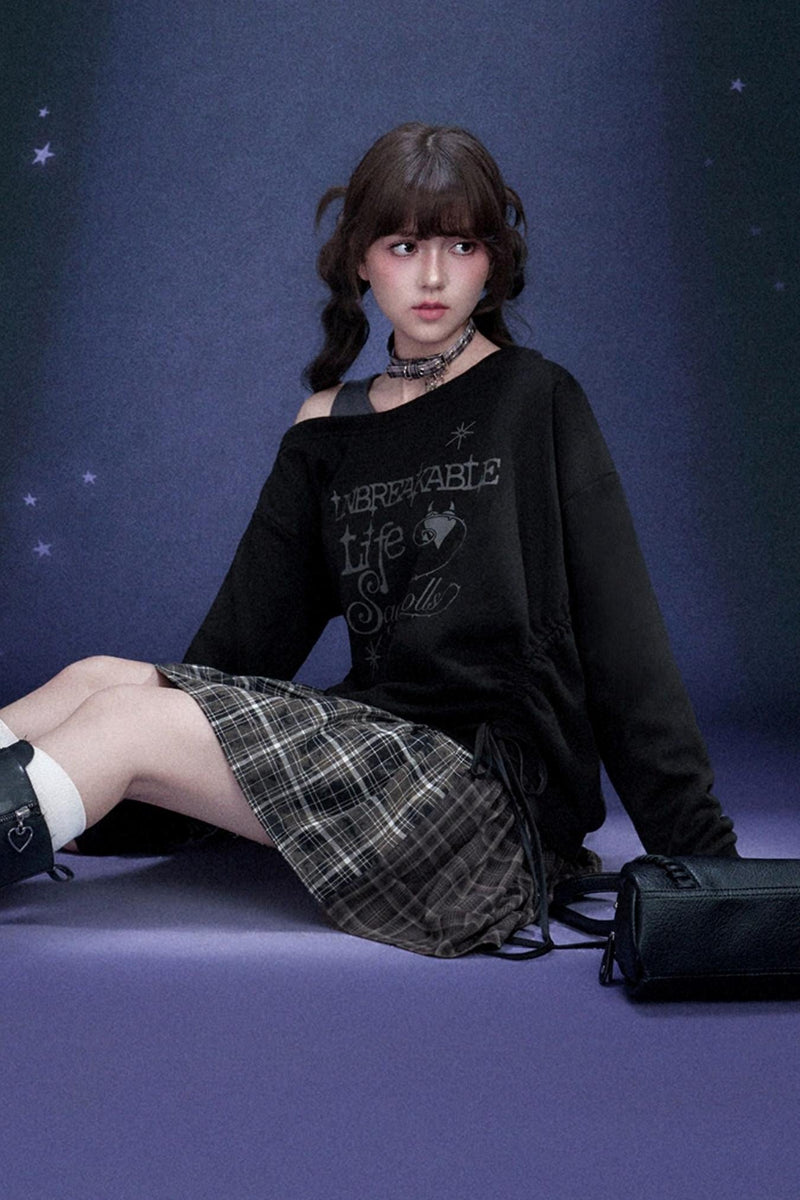 Dark Graffiti Sweatshirt Dress