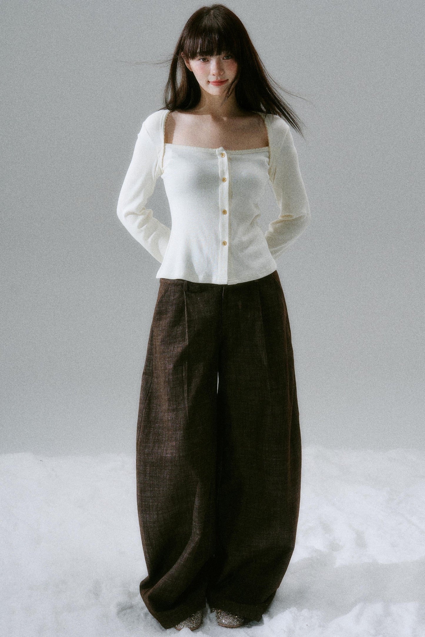 Open Neck Slim Top