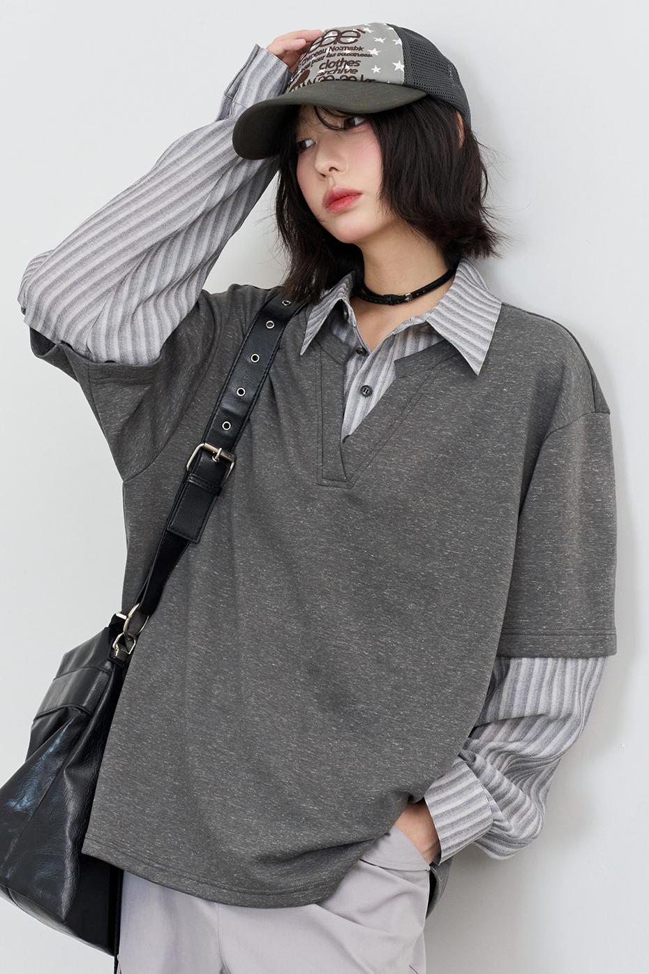 Patchwork Color Block Blouse