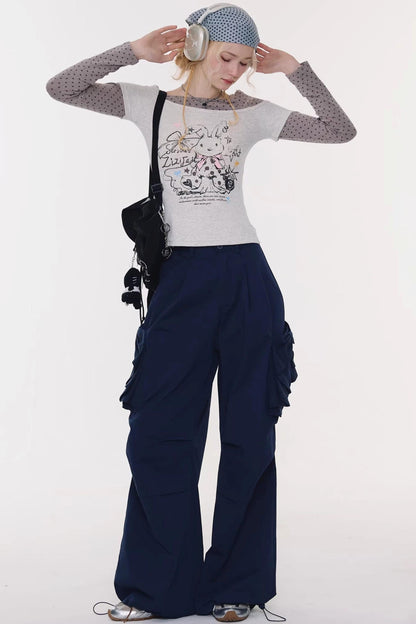 Dot Rabbit Print Top