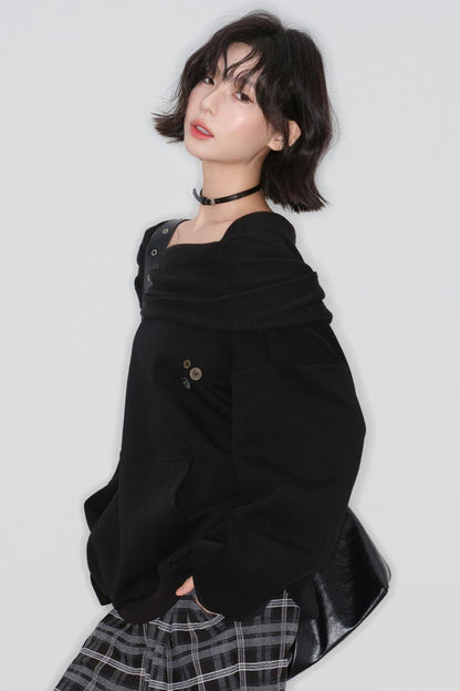 Off-shoulder Loose Top
