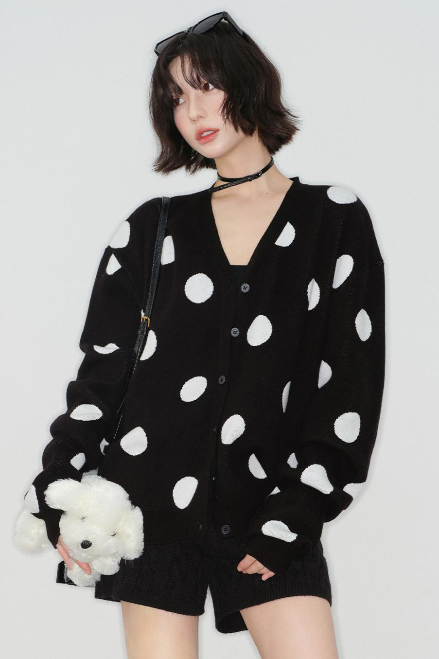 Big Dot Knit Cardigan