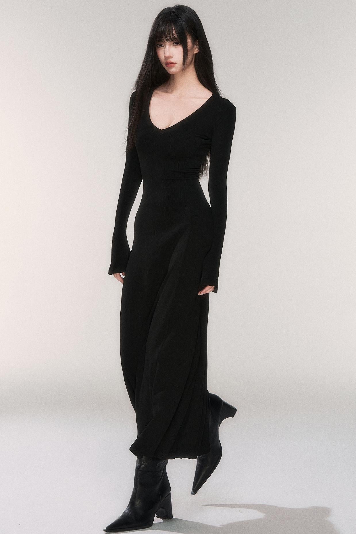 Desire Knit V-neck Dress