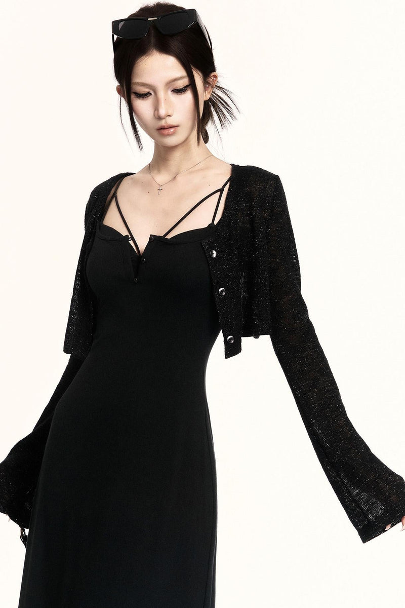 Square Neck Knit Dress