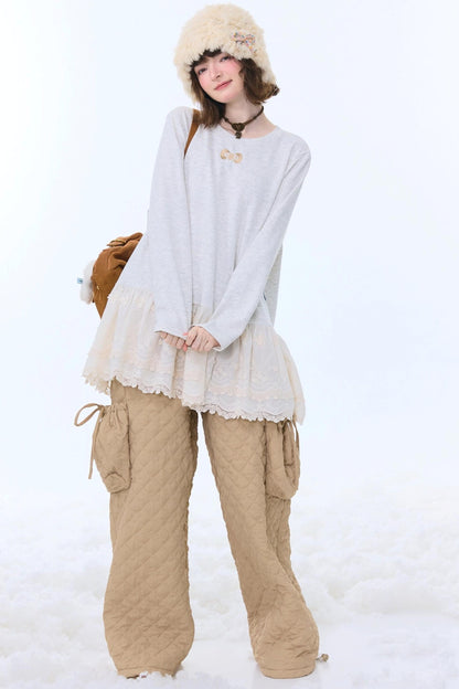 Retro Lace Ribbon Top