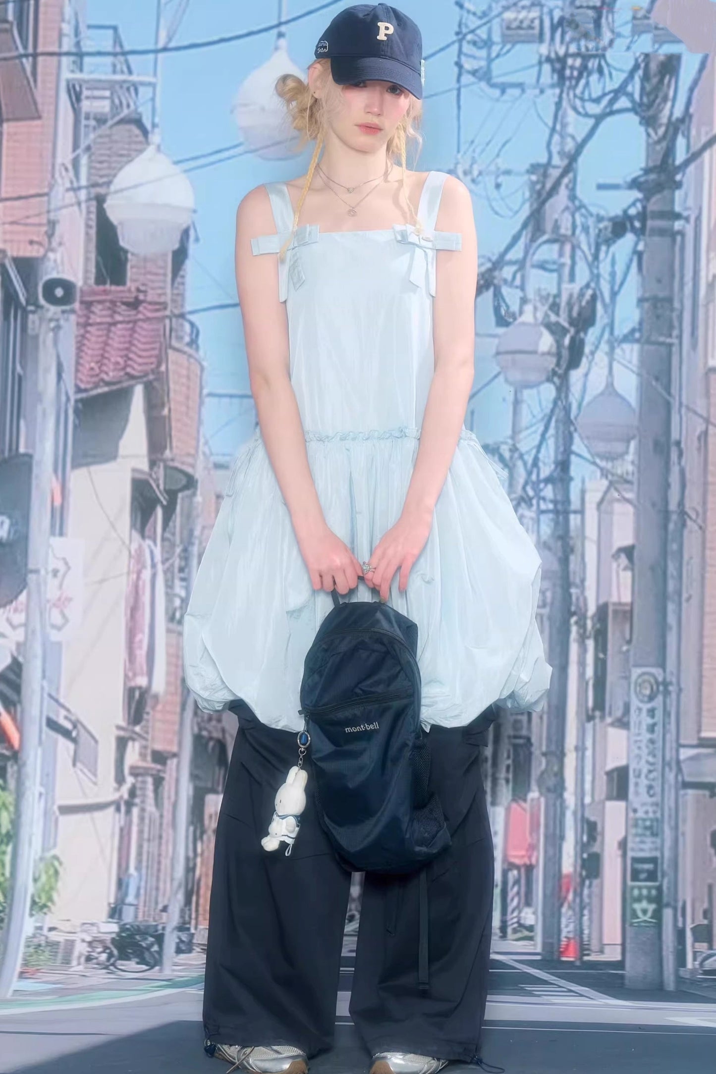 Ribbon Balloon Camisole Dress