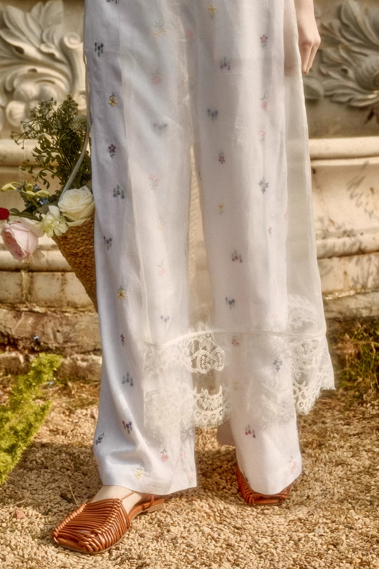 Retro Dress + Top + Pants + Curtain + Scarf