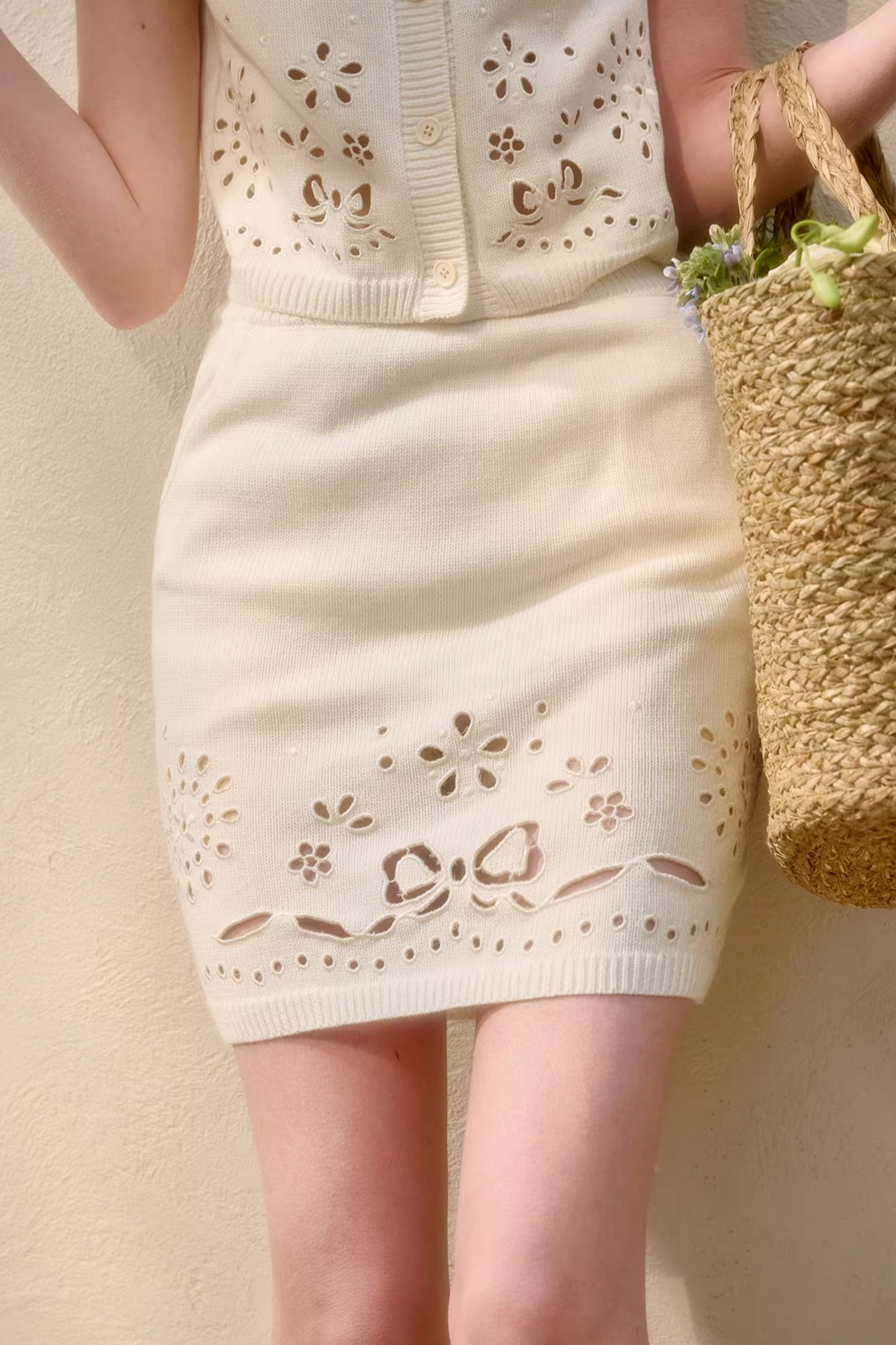 Puff Sleeve French Top + Skirt