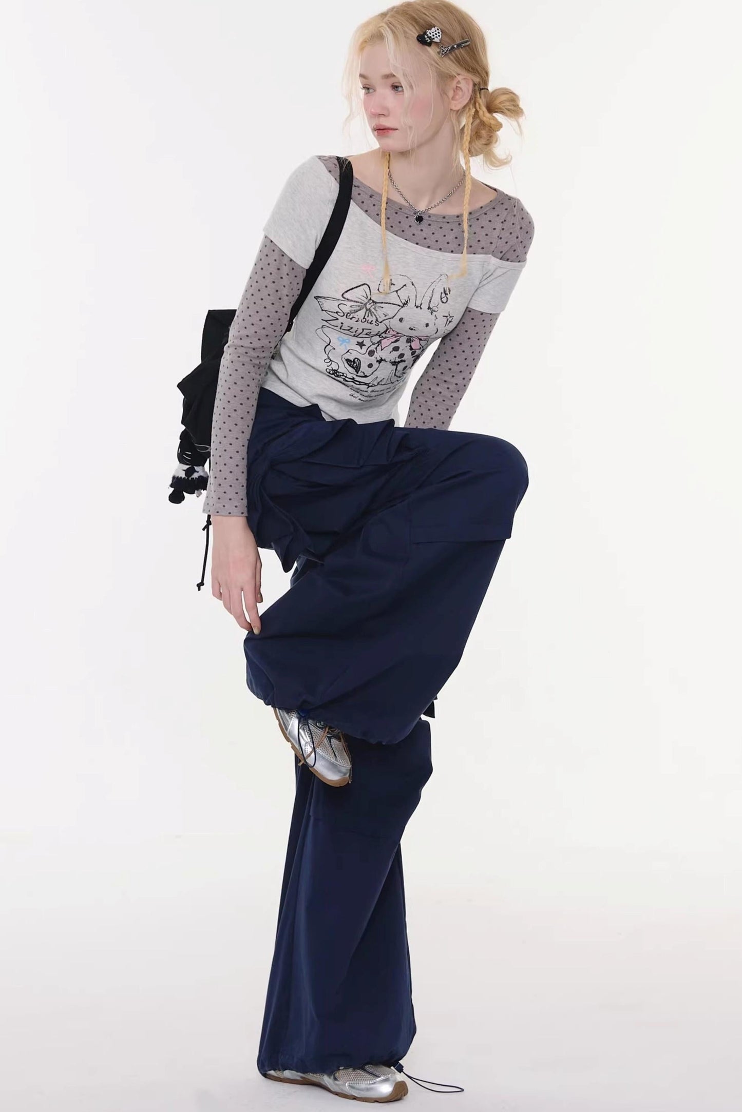 Dot Rabbit Print Top