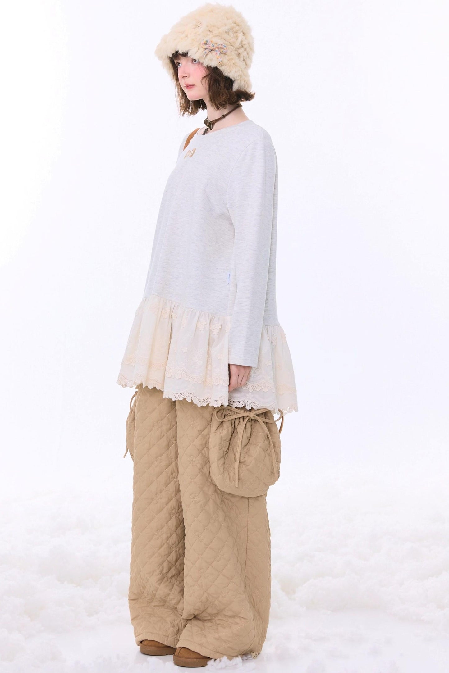 Retro Lace Ribbon Top