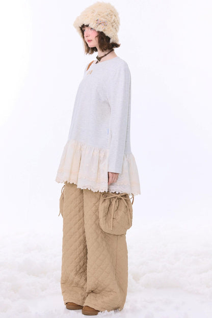 Retro Lace Ribbon Top