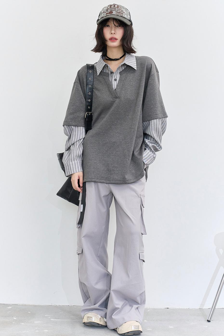 Patchwork Color Block Blouse