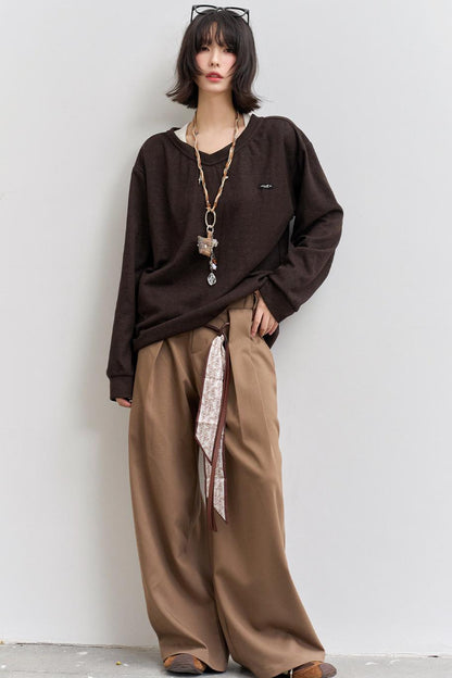 Reversible V-neck Cardigan