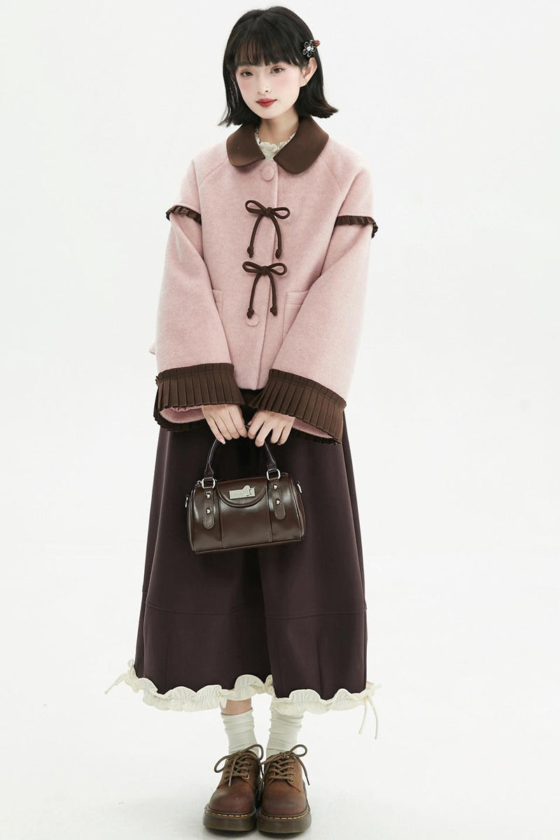 Retro Ribbon Doll Coat + Skirt