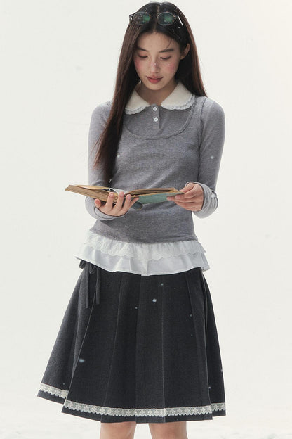 Doll Collar Sweet French Top