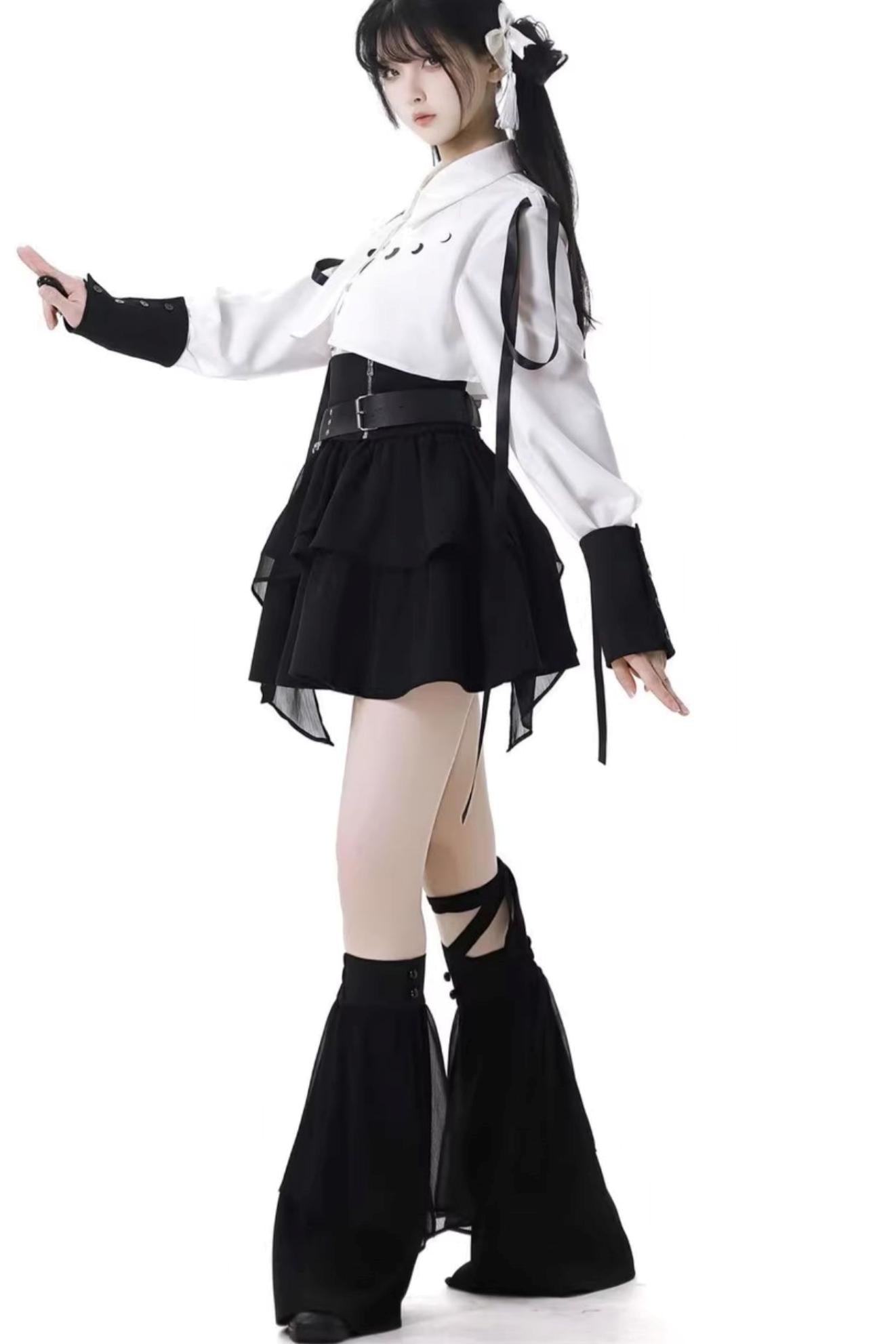 Moon Shadow Streamer New Chinese Skirt Set