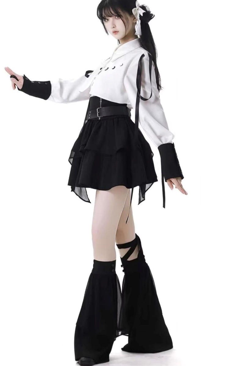 Moon Shadow Streamer New Chinese Skirt Set