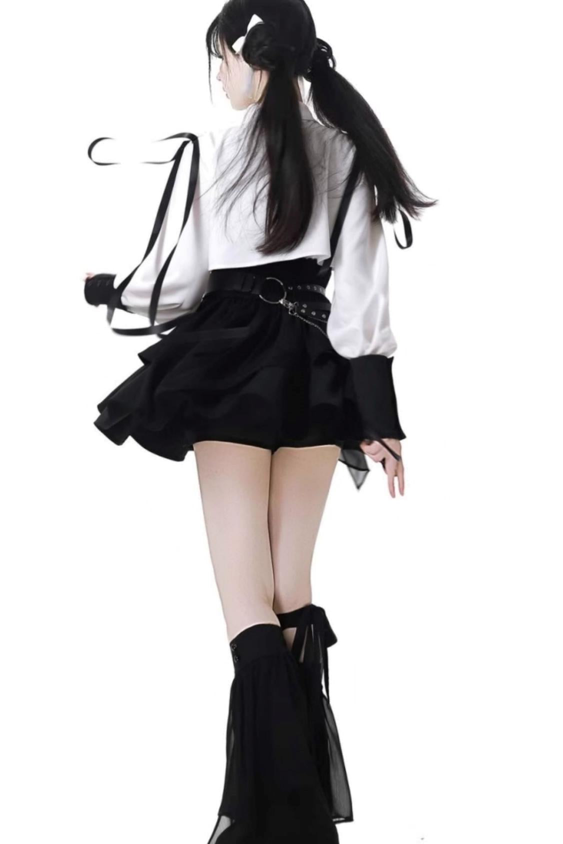Moon Shadow Streamer New Chinese Skirt Set