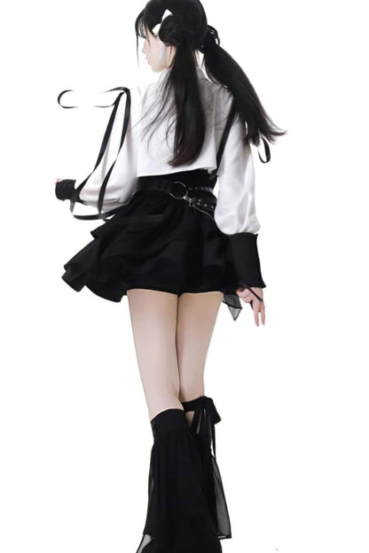 Moon Shadow Streamer New Chinese Skirt Set