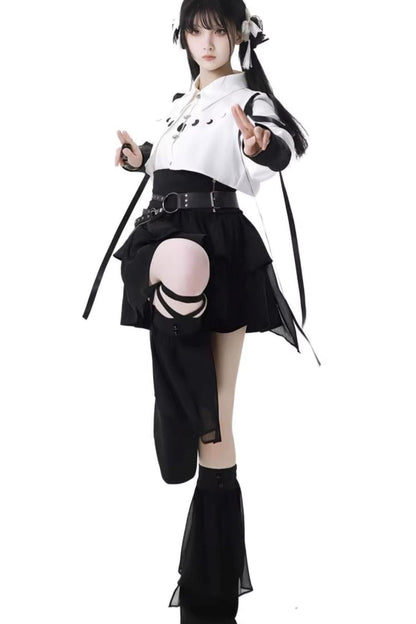 Moon Shadow Streamer New Chinese Skirt Set