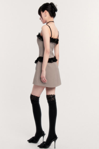 Lace Patchwork Dress + Jacket