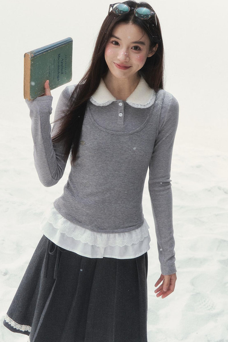 Doll Collar Sweet French Top