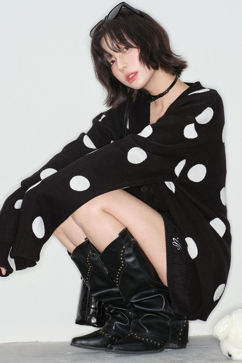 Big Dot Knit Cardigan