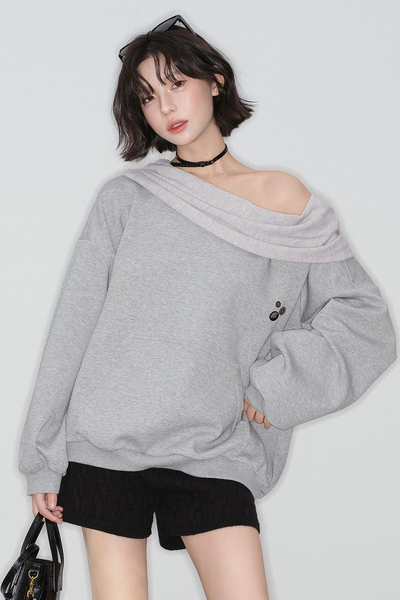 Off-shoulder Loose Top