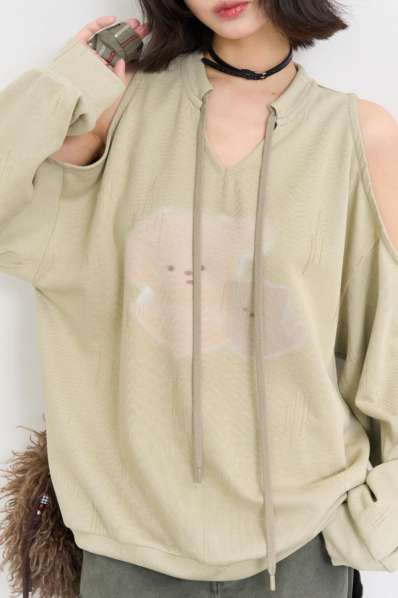 Off-shoulder Loose Top