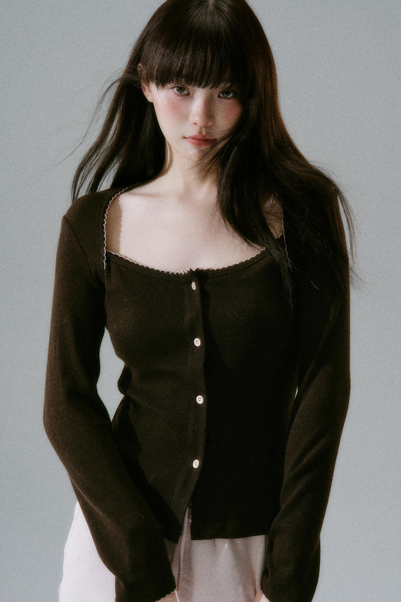 Open Neck Slim Top