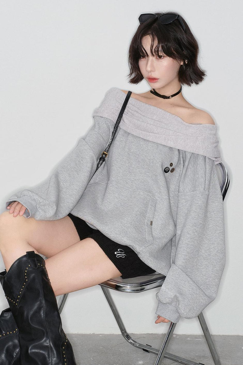 Off-shoulder Loose Top