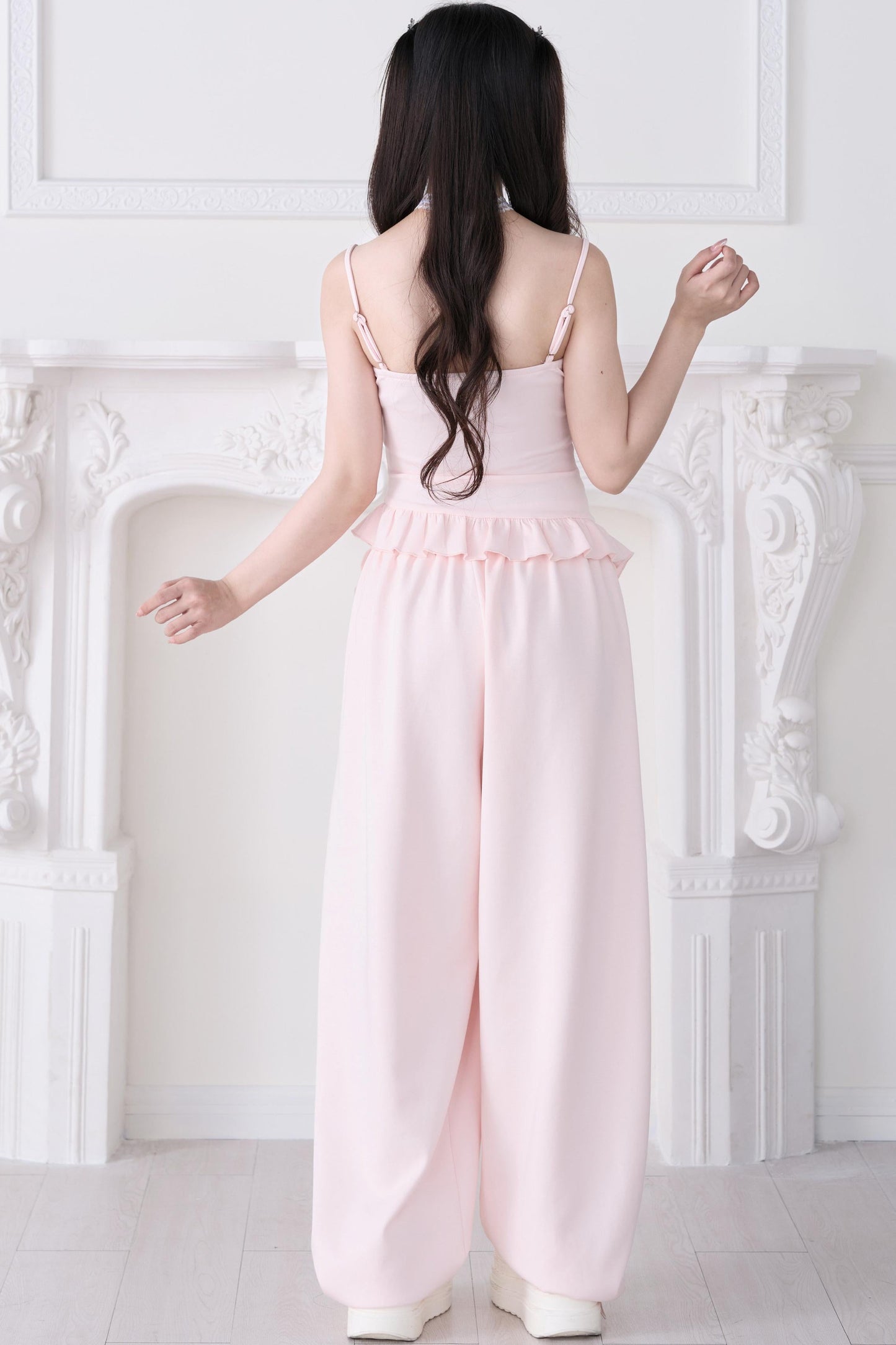 Lace Subculture Hooded Sweatshirt + Camisole + Shorts + Long Pants