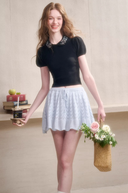 Frozen Flowers Fitted Top
