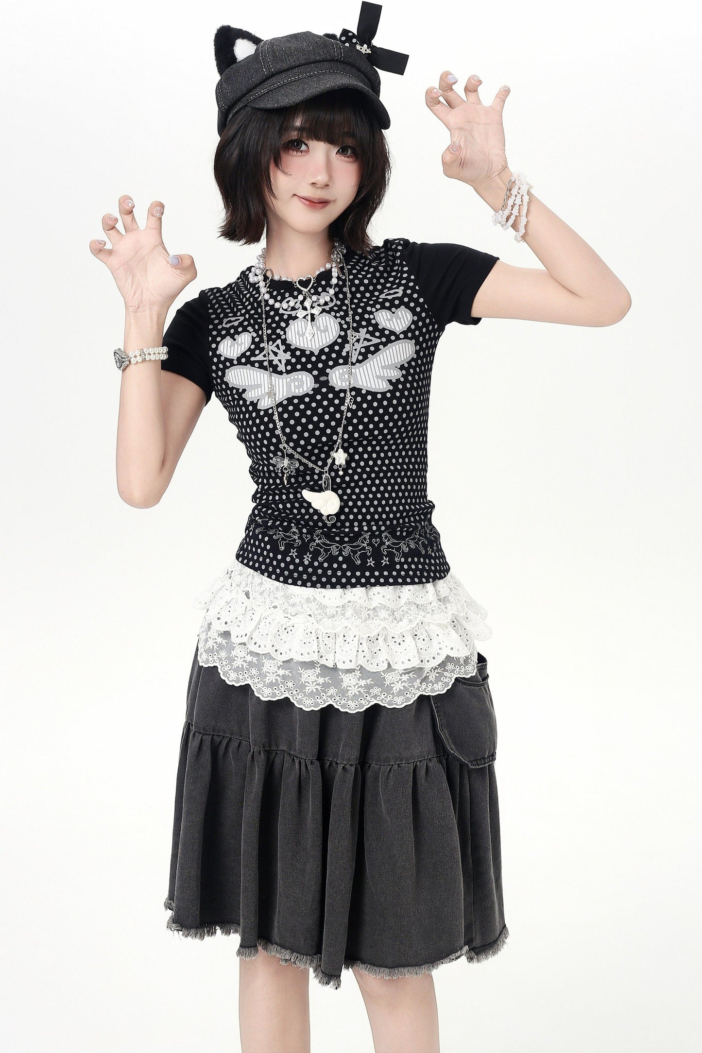 Polka Dot Angel Slim Top