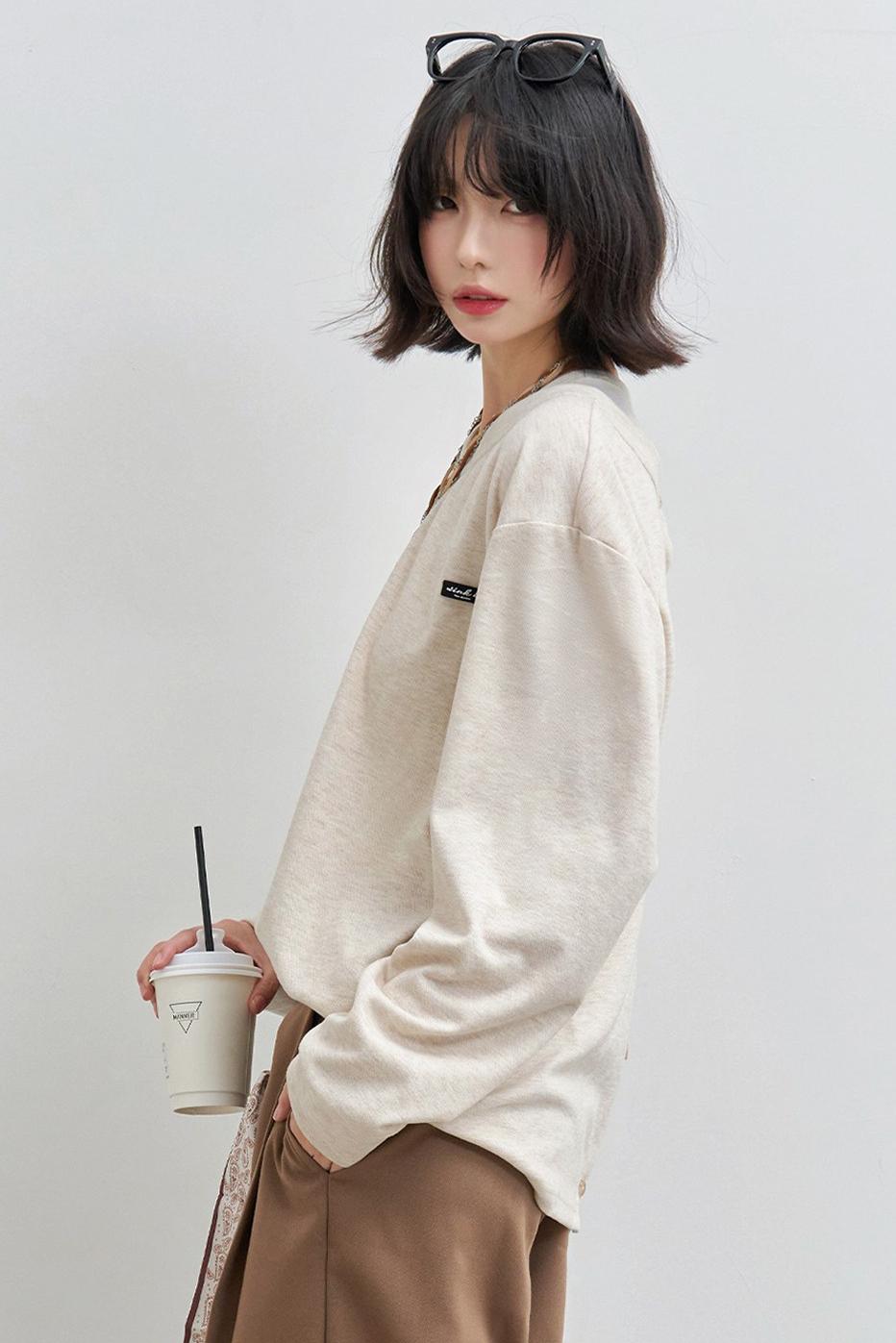 Reversible V-neck Cardigan