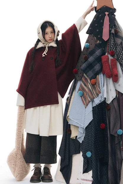 Retro Top + Preppy Pleated Skirt + Scarf