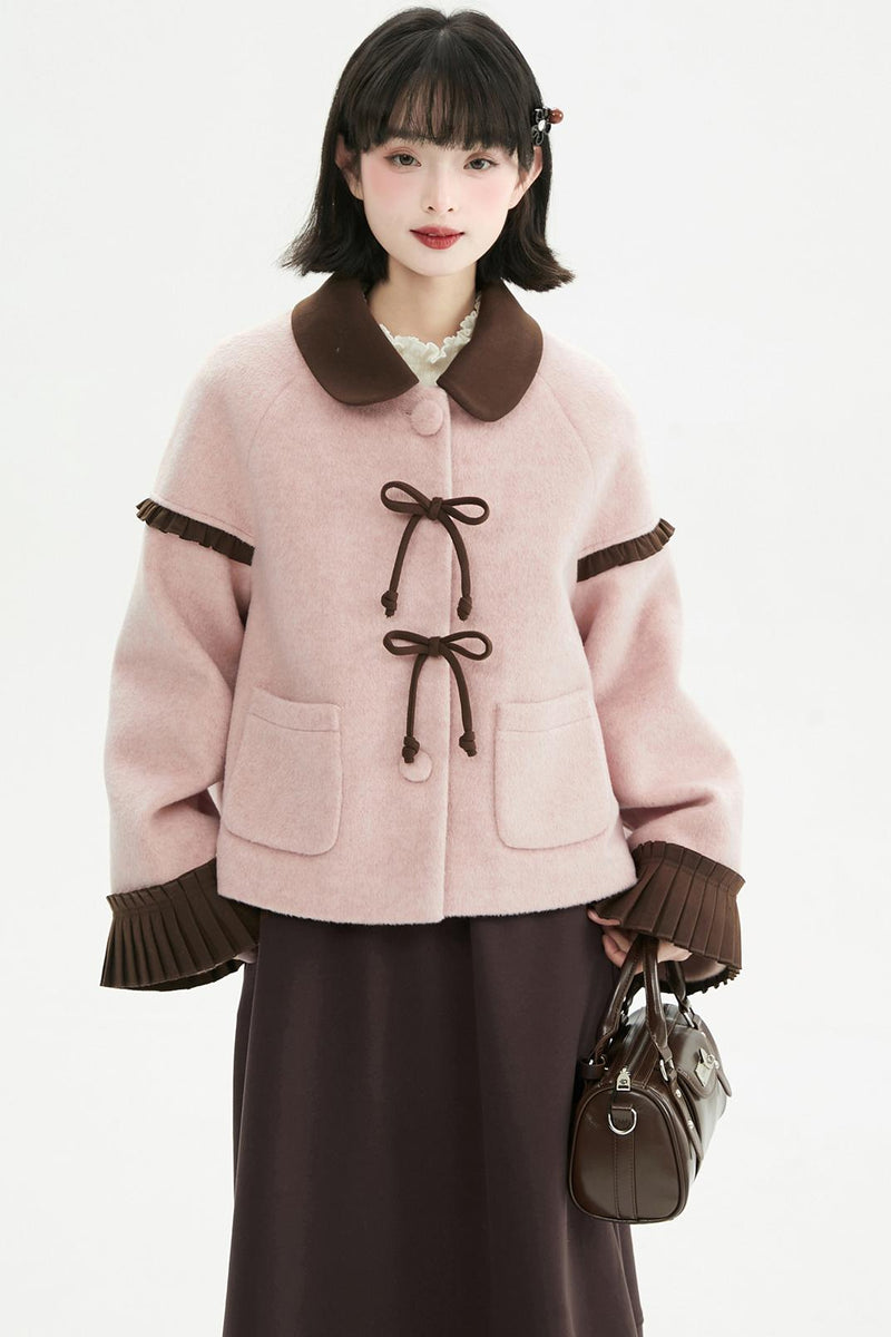 Retro Ribbon Doll Coat + Skirt