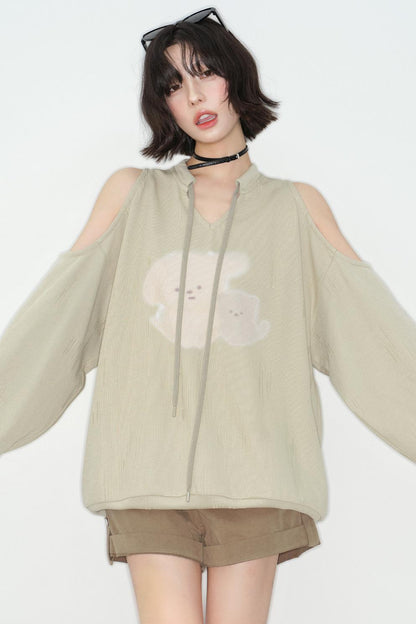 Off-shoulder Loose Top