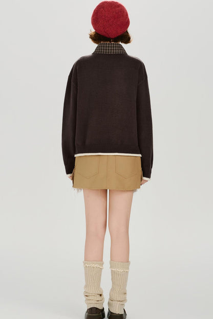 Retro Jacquard Soft Color Top