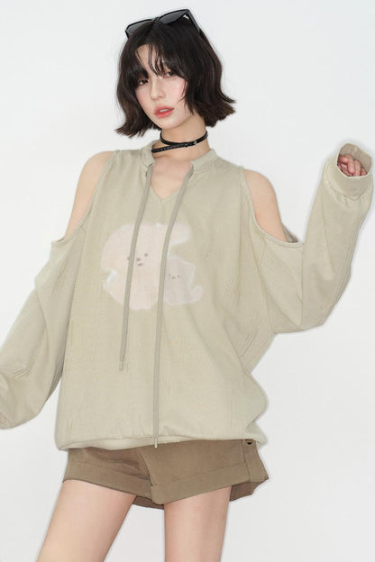 Off-shoulder Loose Top