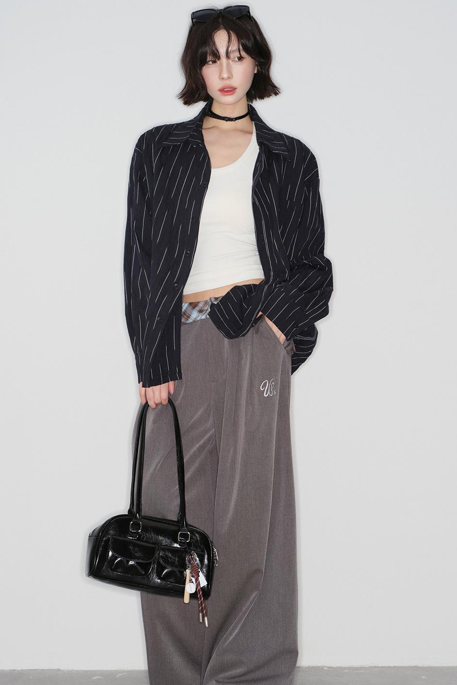 Gravity Striped Cotton Blouse
