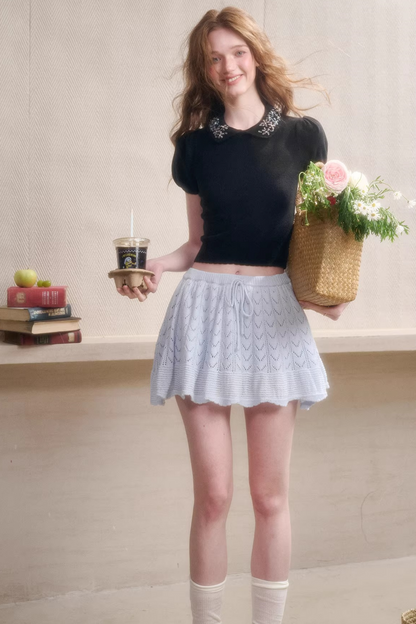 Frozen Flowers Fitted Top