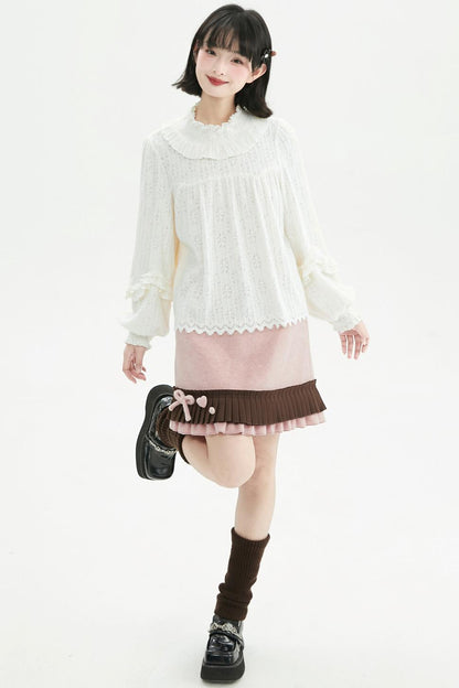 Retro Ribbon Doll Coat + Skirt