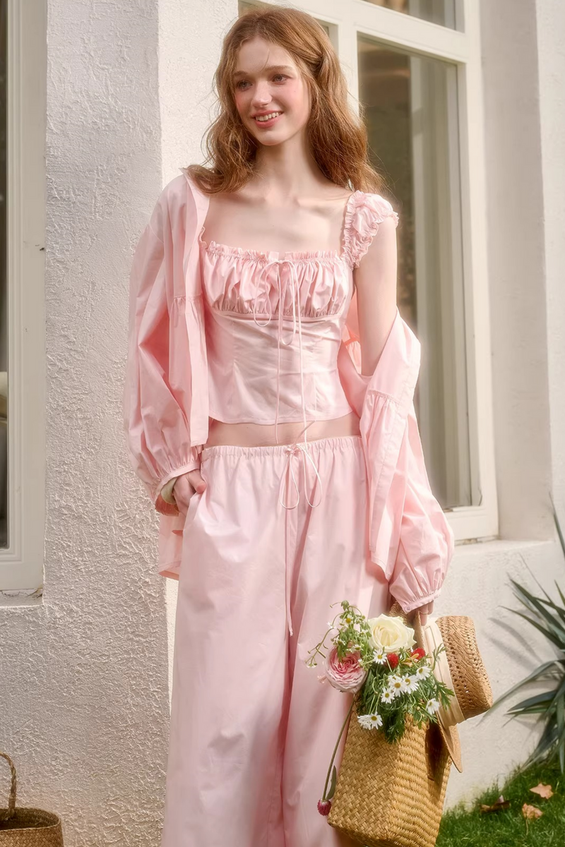 Baby Pink Sweet Dress + Shirt