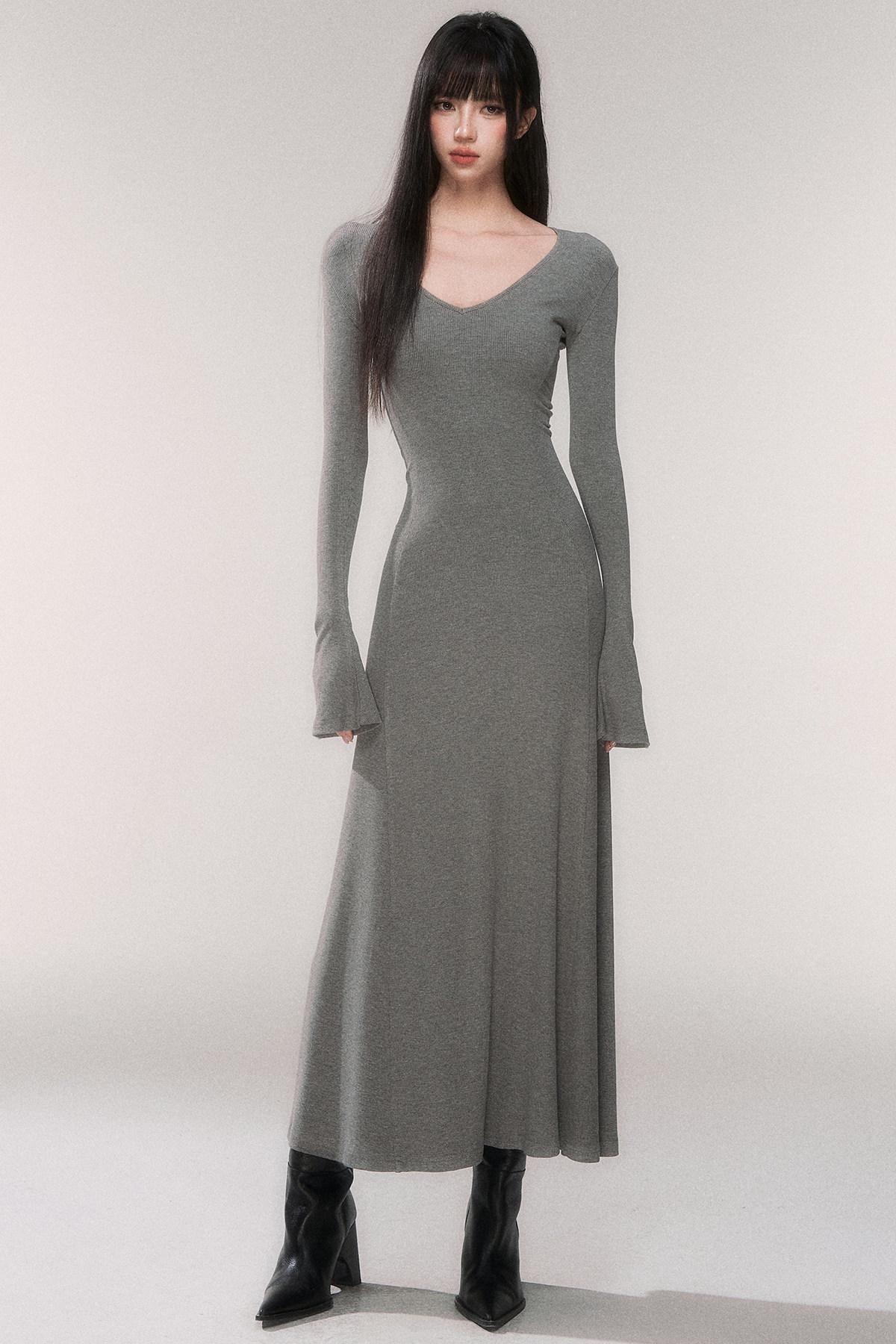 Desire Knit V-neck Dress