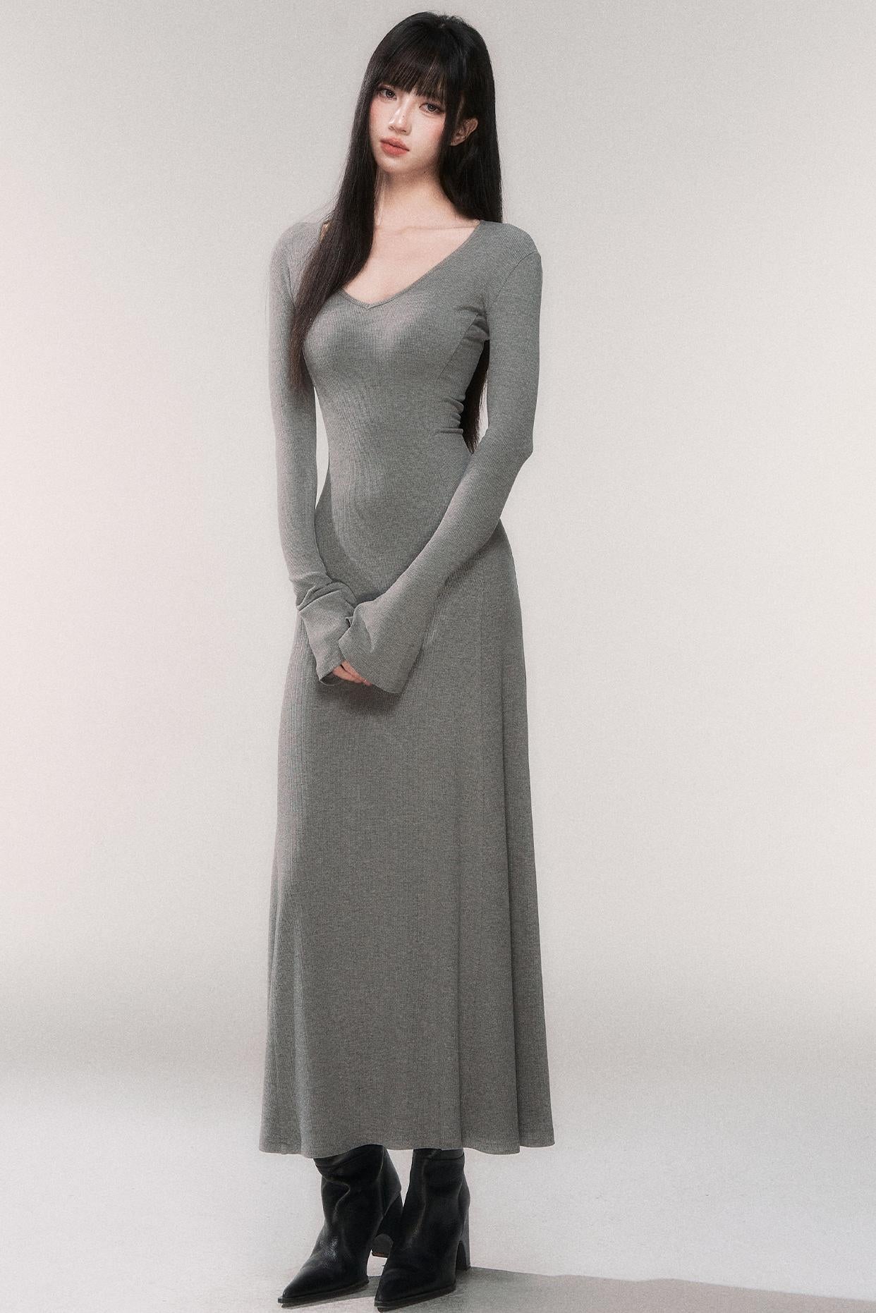 Desire Knit V-neck Dress