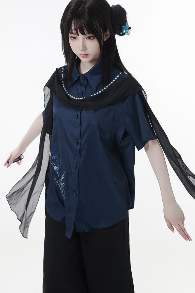 Subcultural Modern China Top + Pants + Off-shoulder Shirt + Skirt